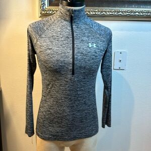 Body armor, long sleeve athletic top front zipper, black, and gray breathable